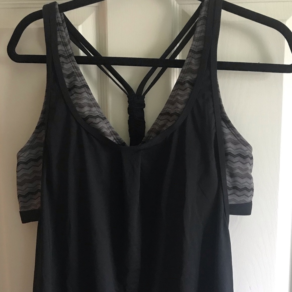 Athleta tankini swim suit top and bottom large